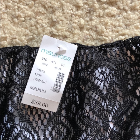 Maurices black lace strapless dress size M NWT - Picture 2 of 4